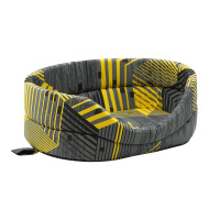 Лежанка Геометрия №6 68*52*19 см желто-серый