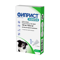 Фиприст Комбо 134/120,6 мг д/собак 10-20кг (годен до 30.04.26г)