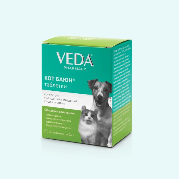 Кот Баюн таблетки №50 по 0,2г (для кошек и собак)