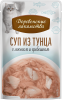 Деревенские лакомства суп из тунца с лососем и гребешком д/кошек 4 шт по 35г*20