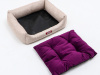 Лежак Люкс (флок) 90х80х25 см VIOLET КСОДИ (XODY)