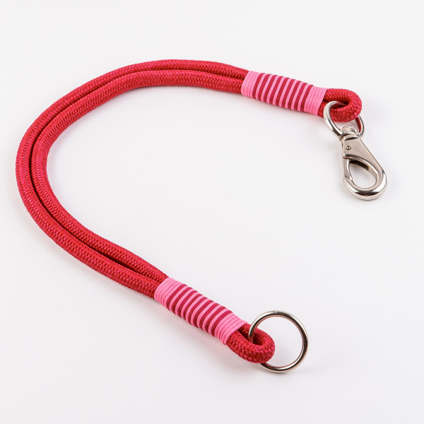 Ошейник капроновый Dog&Vogue Rope круглого плетения красный 10мм*60см