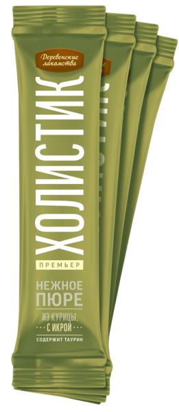 Нежное пюре из курицы с икрой летучей рыбы,4х10г Деревенские лак-ва Холистик/под заказ