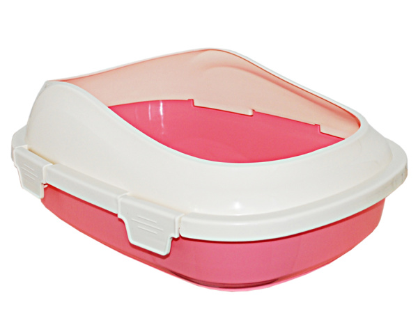 №1 Туалет для кошек с бортом МИНИ, 38,7х28,4х14,3 см, 1*12шт пластик