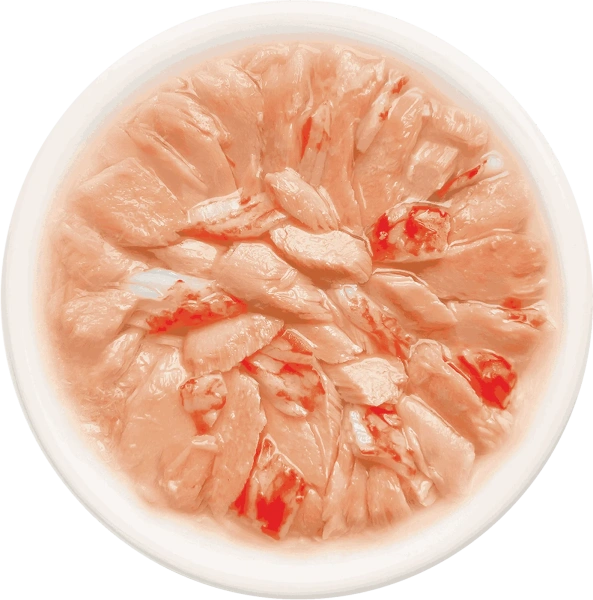 Деревенские лакомства пауч. д/кошек Лосось с крабом в нежном желе, 70г