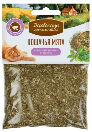 Кошачья мята Тимьян + пустырник, 15г "Деревенские лакомства"