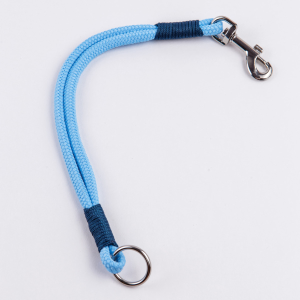 Ошейник капроновый Dog&Vogue Rope круглого плетения синий 6мм*33см