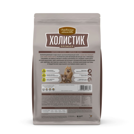 Деревенские лакомства Холистик д/соб. мини-пород утка с рисом, 7кг 