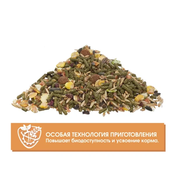 HAPPY JUNGLE Корм для кроликов 900 г (*10 шт)