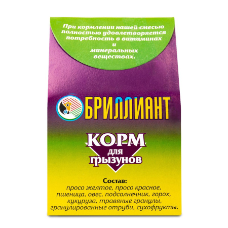 Бриллиант корм для грыз. фрукты 350 гр (1*30)