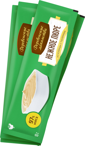 Пюре нежное из курицы с таурином"Деревенские лакомства"д/кошек, 40 гр