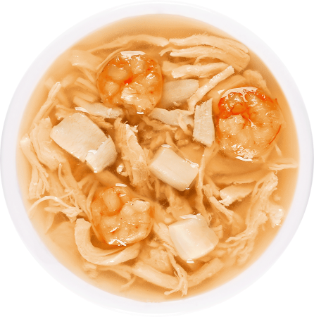 Деревенские лакомства суп из курицы с креветкой и гребешком д/кошек 4 шт по 35г*20