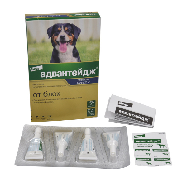 Адвантейдж капли для собак более 25 кг 4пип