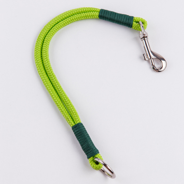 Ошейник капроновый Dog&Vogue Rope круглого плетения зеленый 6мм*33см