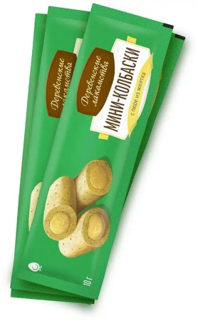 Мини-колбаски с пюре из желтка для кошек 4*10гр "Деревенские лакомства"