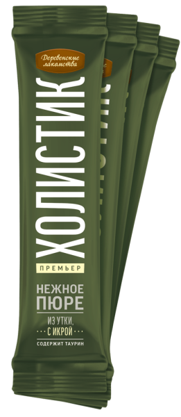 Нежное пюре из утки с икрой летучей рыбы,4х10г Деревенские лак-ва Холистик/под заказ