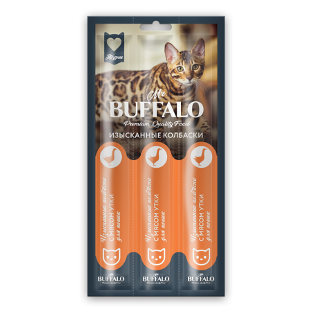 Mr.Buffalo Колбаски с мясом утки д/кошек, 3шт*5гр
