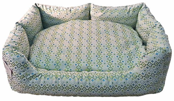 УЮТ Лежак "Зигзаг" мятный 70*50см, жаккард/холофайбер, съемный чехол на молнии/2057