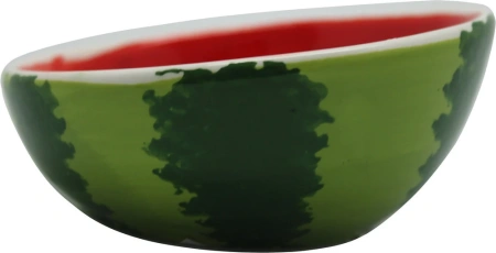 №1 Миска керамическая зеленая в форме арбуза 11,5*5см, 140мл, 1*72шт