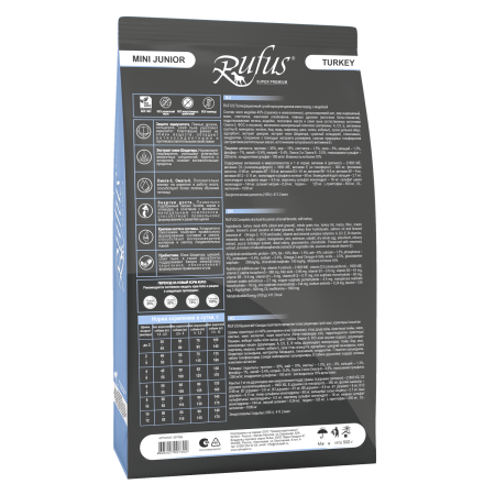 Руфус д/щ. Мини Юниор Индейка сух. 0,5кг.*16