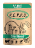 ПЕППО д/к Стерил. и кастр. кот. Кролик кусочки в соусе 85 гр. пауч (24шт)