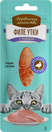 Филе утки нежное "Деревенские лакомства"д/кошек, 10 гр*10