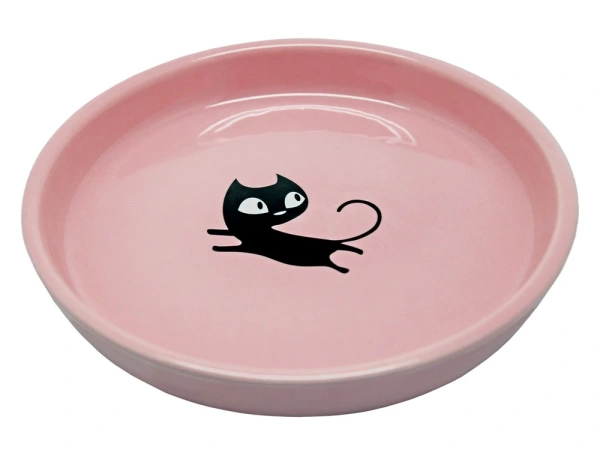 №1 Миска керамическая "черный кот", 15,0*2,5см, 160мл, цвет в ассортименте 1*48шт