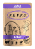 ПЕППО д/к Ягненок кусочки в соусе 85 гр. пауч (24шт)