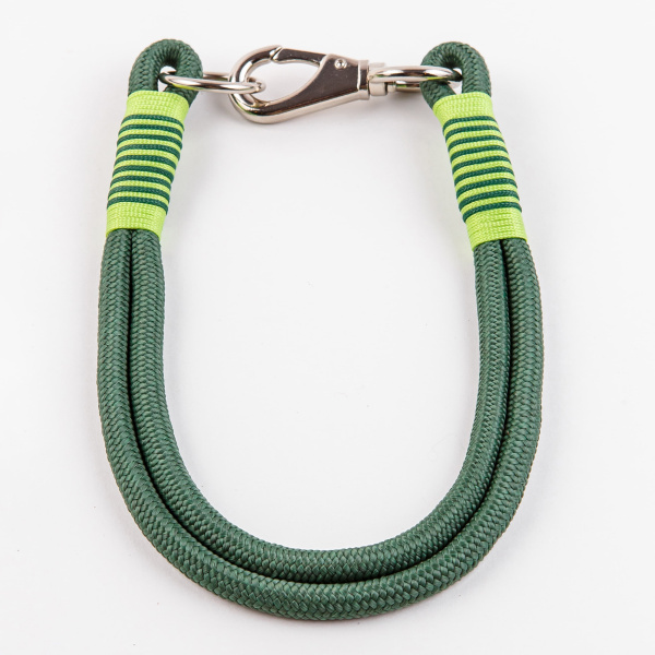 Ошейник капроновый Dog&Vogue Rope круглого плетения зеленый 10мм*60см