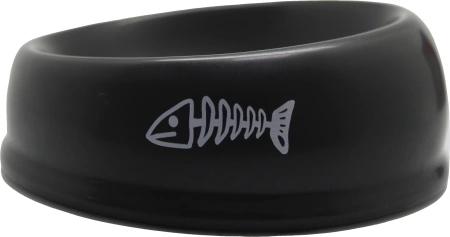 №1 Миска керамическая черная "Cat" 15,5*15,5*5,5см, 200мл, 1*36шт