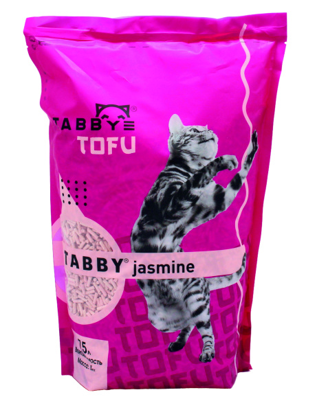 Табби TOFU комкующийся наполнитель, аромат "Жасмин", 3кг /7,5л (1*6шт)
