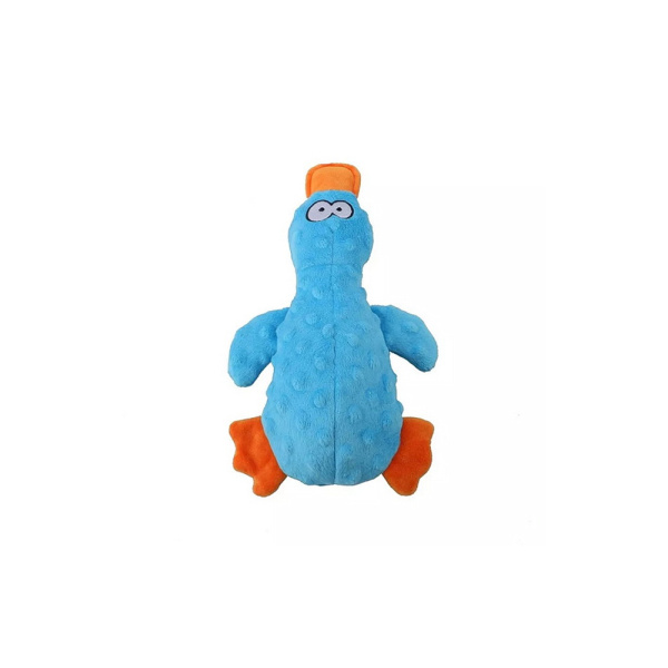 №1 Игрушка для собак Утенок голубой с пищалкой, текстиль, 27х14х5см, 1х150шт
