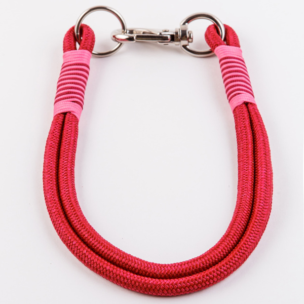 Ошейник капроновый Dog&Vogue Rope круглого плетения красный 10мм*60см