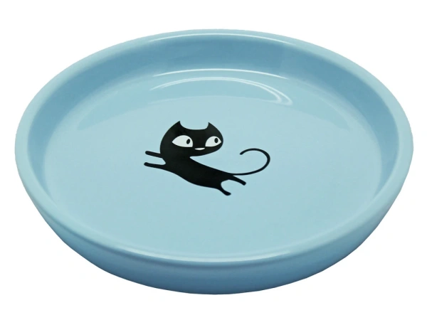 №1 Миска керамическая "черный кот", 15,0*2,5см, 160мл, цвет в ассортименте 1*48шт