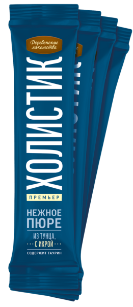 Нежное пюре из тунца с икрой летучей рыбы,4х10г Деревенские лак-ва Холистик/под заказ