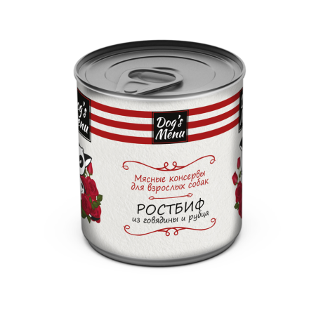 Dog s Menu конс для взр собак ростбиф из говядины и рубца 1*6 750 гр
