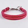Ошейник капроновый Dog&Vogue Rope круглого плетения красный 8мм*46см