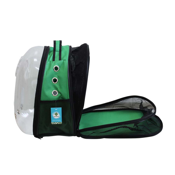 №1 Favorite Рюкзак-трансформер раскладной для переноски животных с панорамн.видом,24x30x40см,зеленый