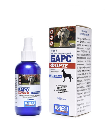 Барс Форте спрей для собак 100 мл (Срок год. 08.26.)