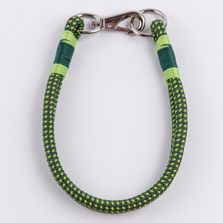Ошейник капроновый Dog&Vogue Rope круглого плетения зеленый 8мм*46см