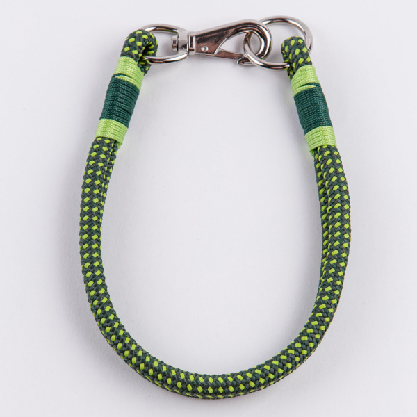 Ошейник капроновый Dog&Vogue Rope круглого плетения зеленый 8мм*46см