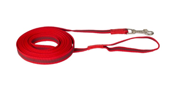 Поводок нейлон с латекс.нитью двухстор.20мм*5м,красный