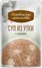 Деревенские лакомства суп из утки с лососем д/кошек 4 шт по 35г*20
