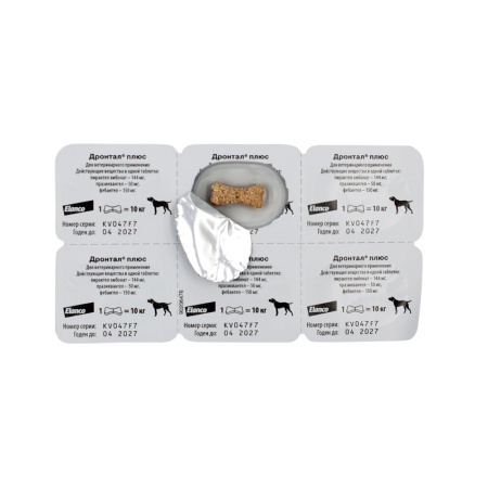 Дронтал Плюс 6 таб для собак 1*10кг