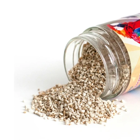 Кальций ракушечника кормовой для попугаев, канареек (смесь) 250гр банка 1*15