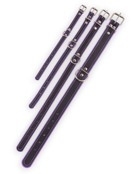 Ошейник Фетр черный/фиолетовый 35мм*42-56см