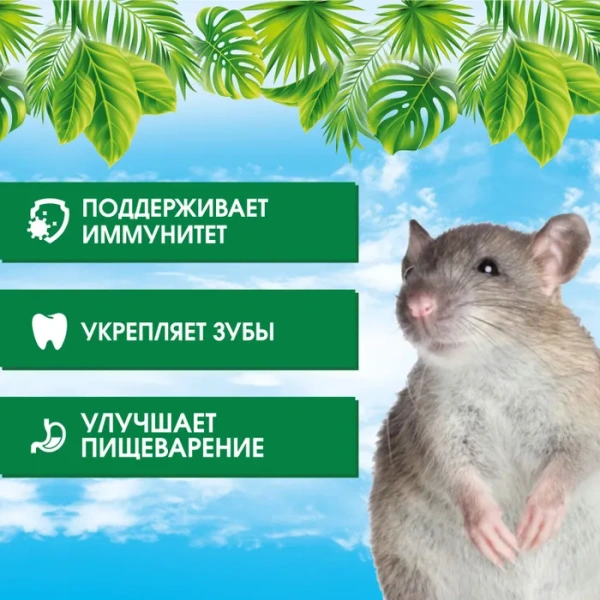 HAPPY JUNGLE Корм для декоративных крыс 900 г (*10 шт)