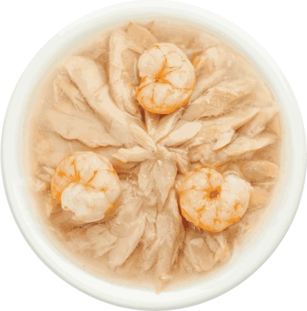 Деревенские лакомства пауч. д/кошек Тунец с креветкой в нежном желе, 70г