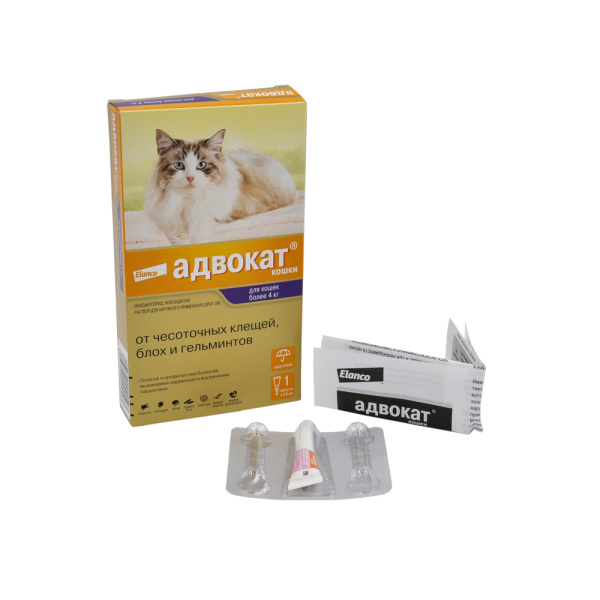 Адвокат 1 пип для кошек 4-8 кг