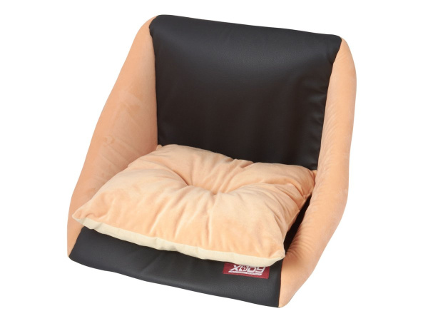 Куб (кожа черн/мех беж) №1 30х30х30 см КСОДИ (XODY)